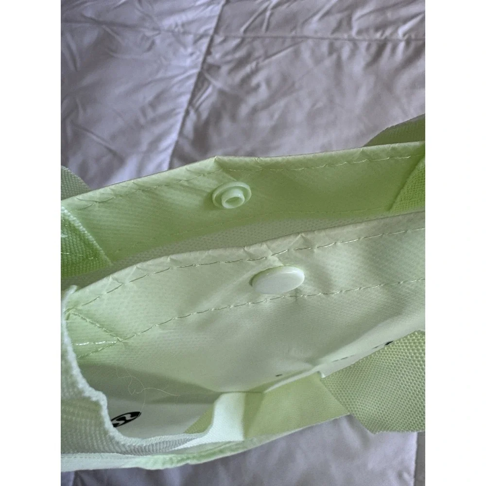 New Lululemon Small Reusable Shopping Tote Bag Logo Green 2025 Limited Edition - Picture 5 of 7